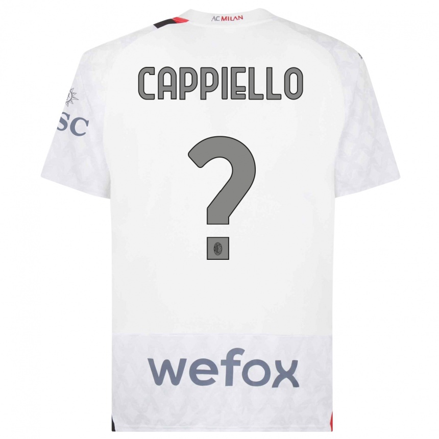 Damen Fußball Flavio Cappiello #0 Weiß Auswärtstrikot Trikot 2023/24 T-Shirt Luxemburg