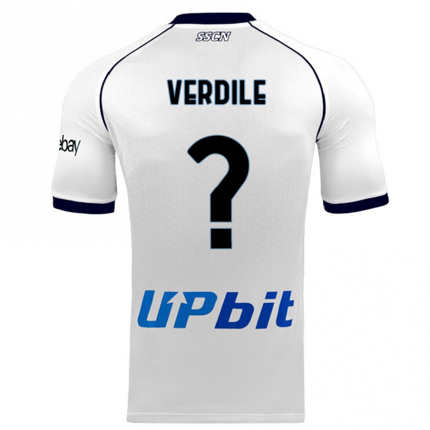 Damen Fußball Domenico Verdile #0 Weiß Auswärtstrikot Trikot 2023/24 T-Shirt Luxemburg