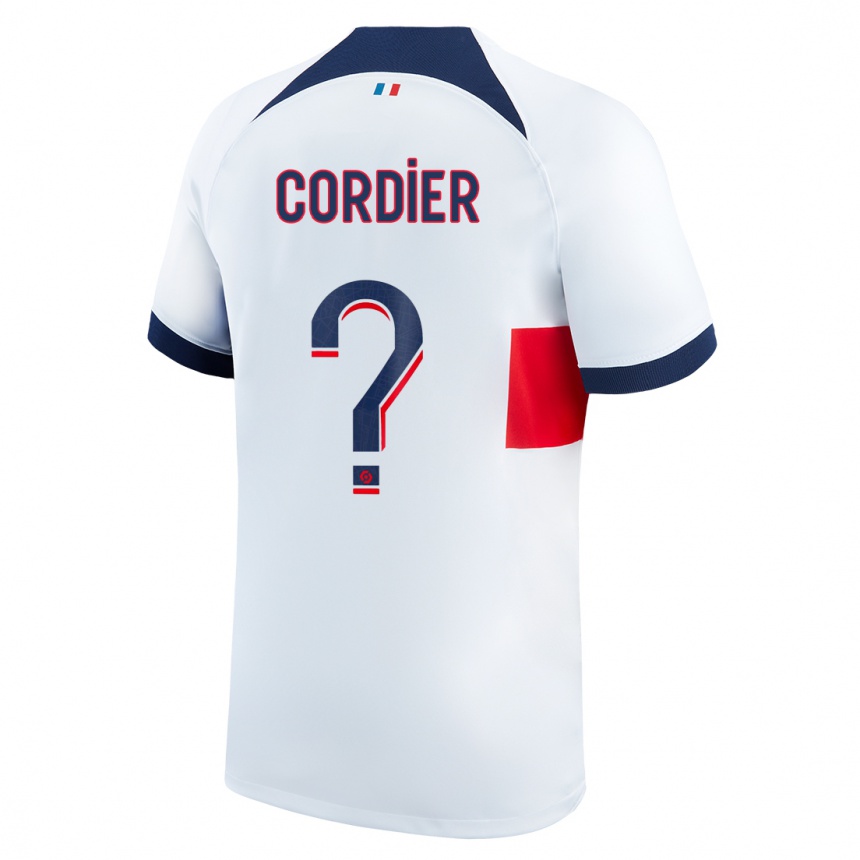 Damen Fußball Thomas Cordier #0 Weiß Auswärtstrikot Trikot 2023/24 T-Shirt Luxemburg