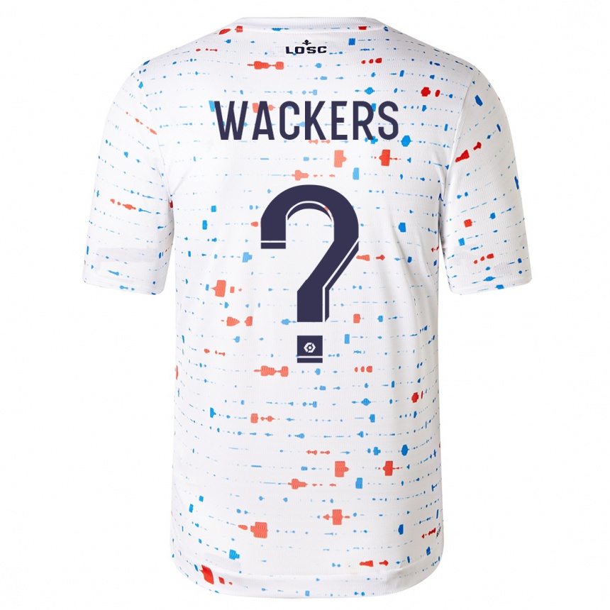 Damen Fußball Maxime Wackers #0 Weiß Auswärtstrikot Trikot 2023/24 T-Shirt Luxemburg