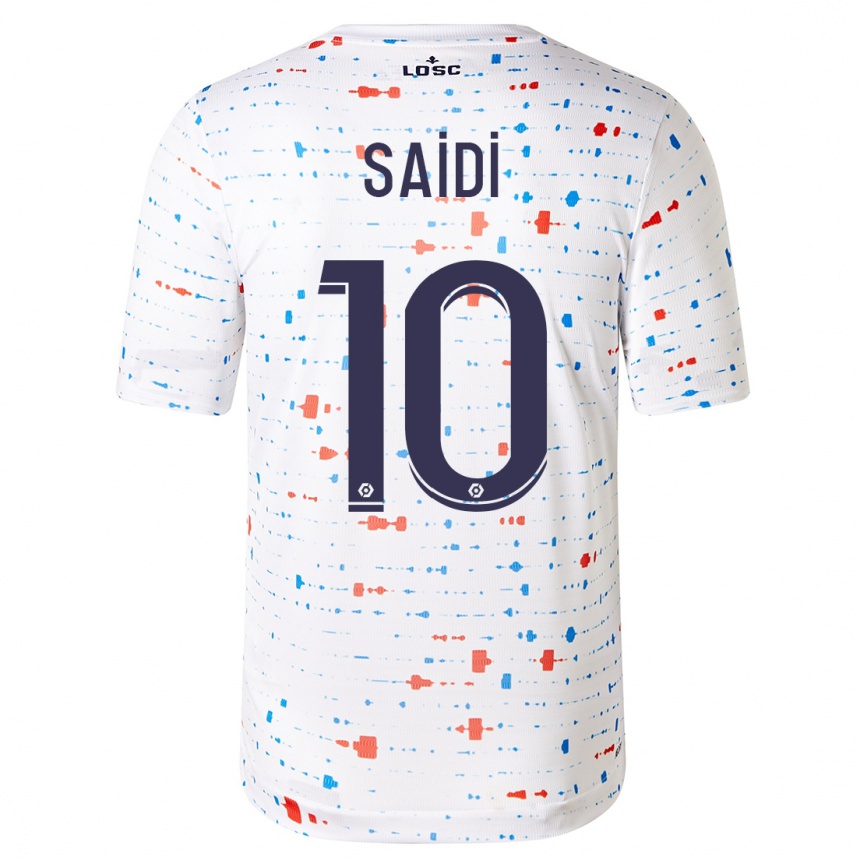 Damen Fußball Rachel Saidi #10 Weiß Auswärtstrikot Trikot 2023/24 T-Shirt Luxemburg