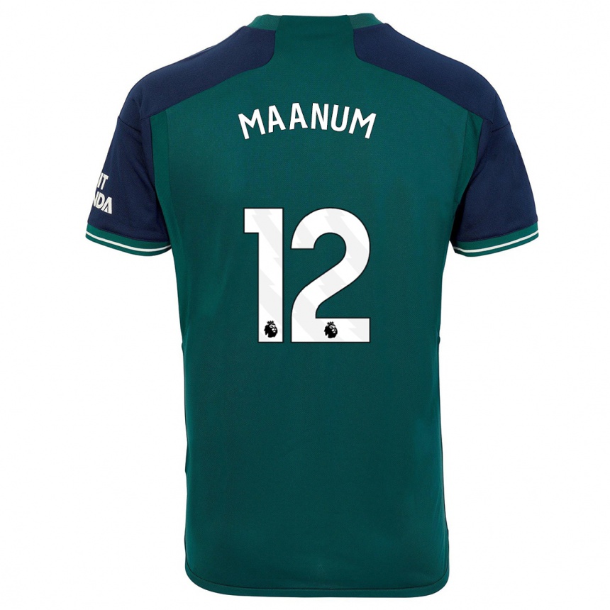 Damen Fußball Frida Maanum #12 Grün Ausweichtrikot Trikot 2023/24 T-Shirt Luxemburg