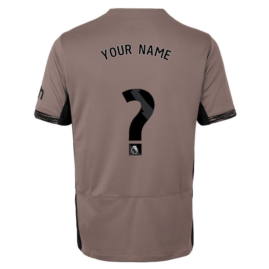 Damen Fußball Ihren Namen #0 Dunkelbeige Ausweichtrikot Trikot 2023/24 T-Shirt Luxemburg