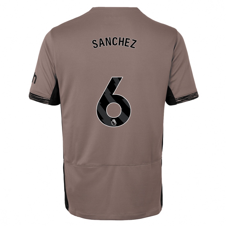 Damen Fußball Davinson Sanchez #6 Dunkelbeige Ausweichtrikot Trikot 2023/24 T-Shirt Luxemburg
