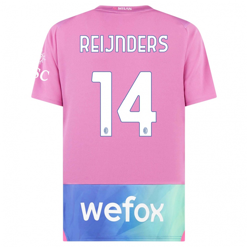 Damen Fußball Tijjani Reijnders #14 Pink Lila Ausweichtrikot Trikot 2023/24 T-Shirt Luxemburg