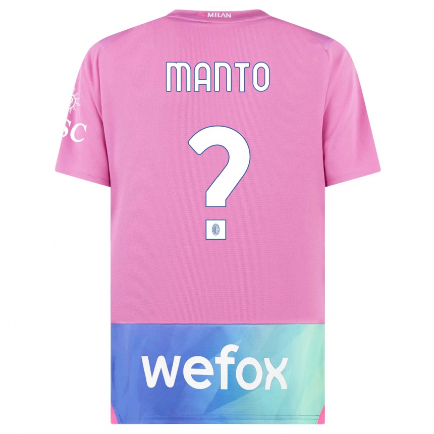 Damen Fußball Gaetano Manto #0 Pink Lila Ausweichtrikot Trikot 2023/24 T-Shirt Luxemburg