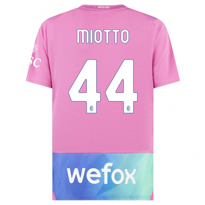 Damen Fußball Giorgia Miotto #44 Pink Lila Ausweichtrikot Trikot 2023/24 T-Shirt Luxemburg