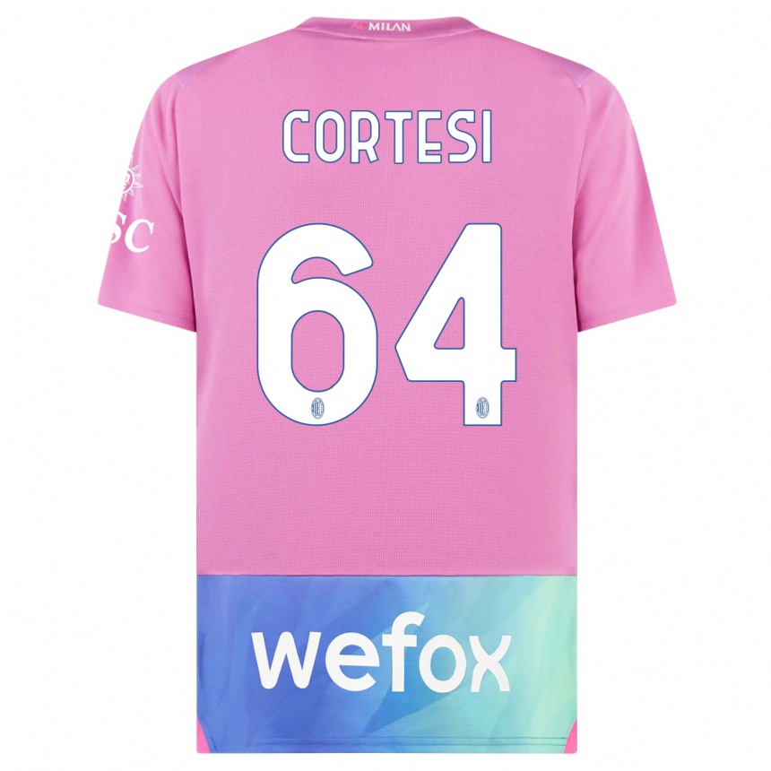 Damen Fußball Selena Cortesi #64 Pink Lila Ausweichtrikot Trikot 2023/24 T-Shirt Luxemburg