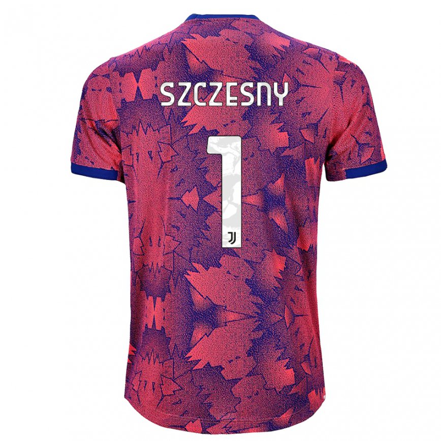 Herren Fußball Wojciech Szczesny #1 Rosarot Blau Ausweichtrikot Trikot 2022/23 Luxemburg