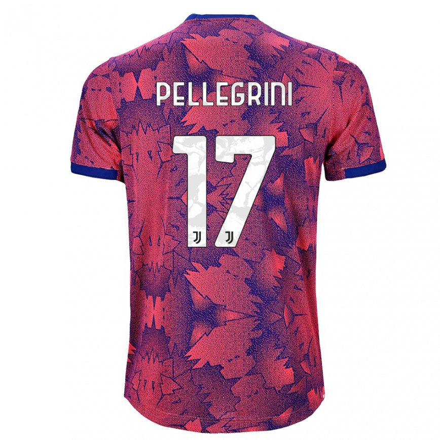 Herren Fußball Luca Pellegrini #17 Rosarot Blau Ausweichtrikot Trikot 2022/23 Luxemburg